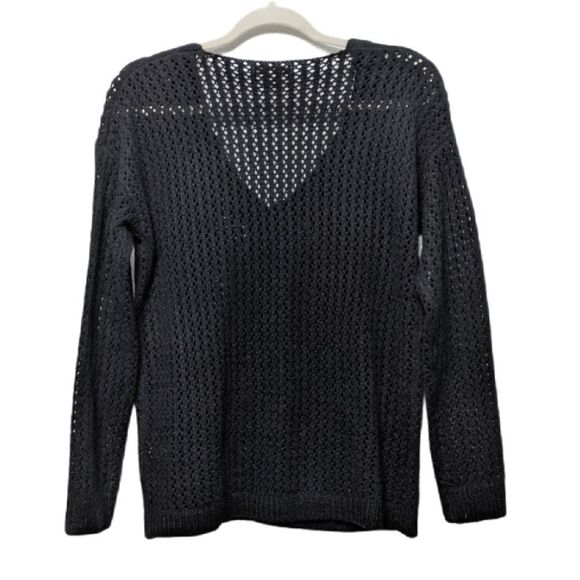 COZY CASUAL Open Knit V-Neck Sweater S/M - Picture 5 of 10